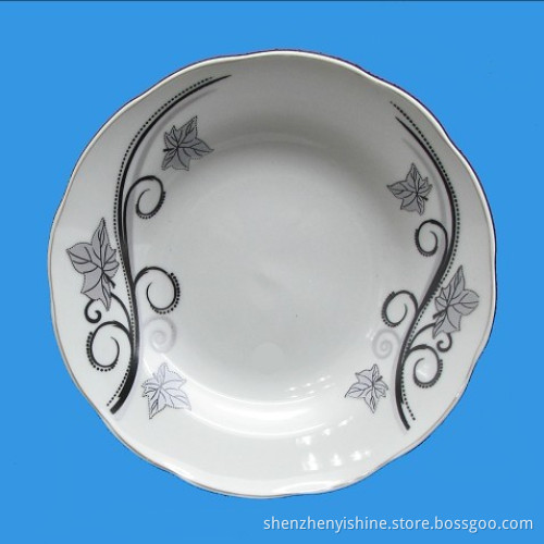 Cut Edge Soup Plate with Designs